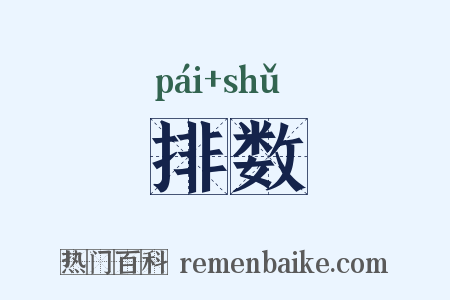 排数是什么意思的图片